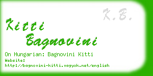 kitti bagnovini business card